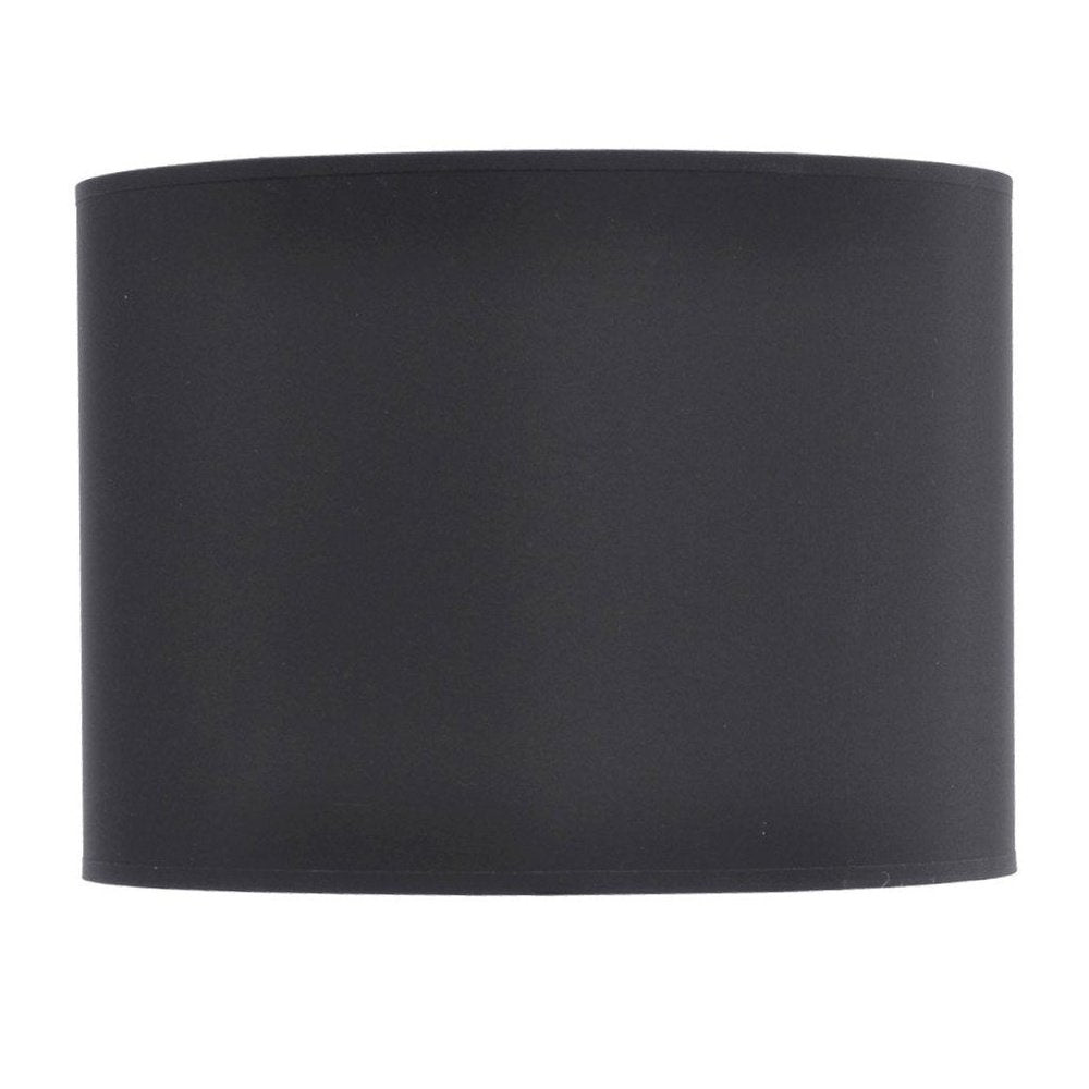Product photograph of Libra Midnight Mayfair Collection - Lined Drum 16 Lampshade Black And Silver from Olivia's
