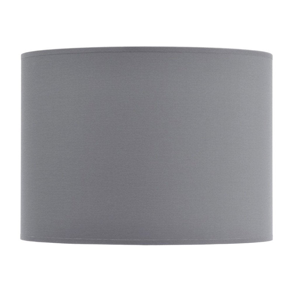 Product photograph of Libra Interiors Lined Drum 14 Lampshade Grey And Silver from Olivia's