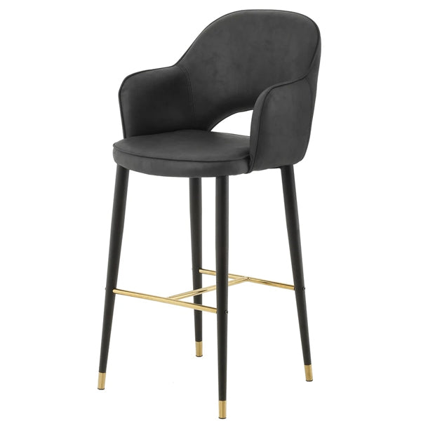 Product photograph of Mindy Brownes Hadley Highback Stool Black from Olivia's