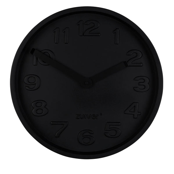 Zuiver Concrete Clock Time All Black
