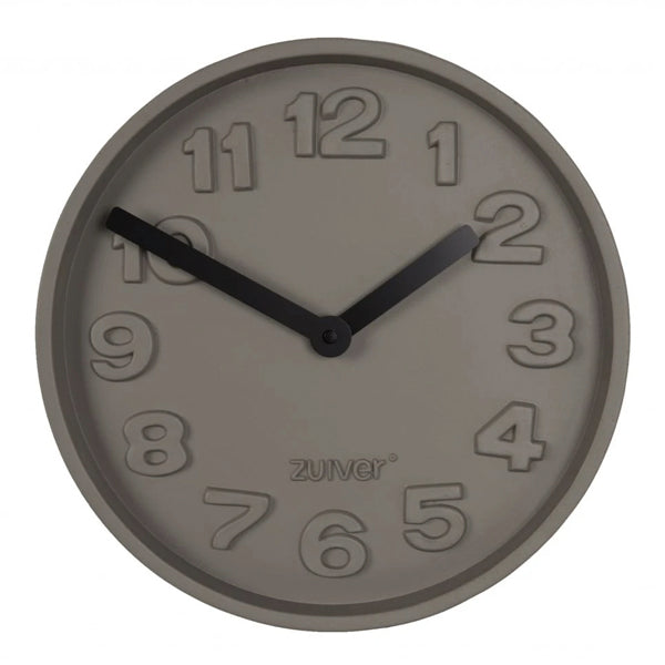 Zuiver Clock Time Concrete Black