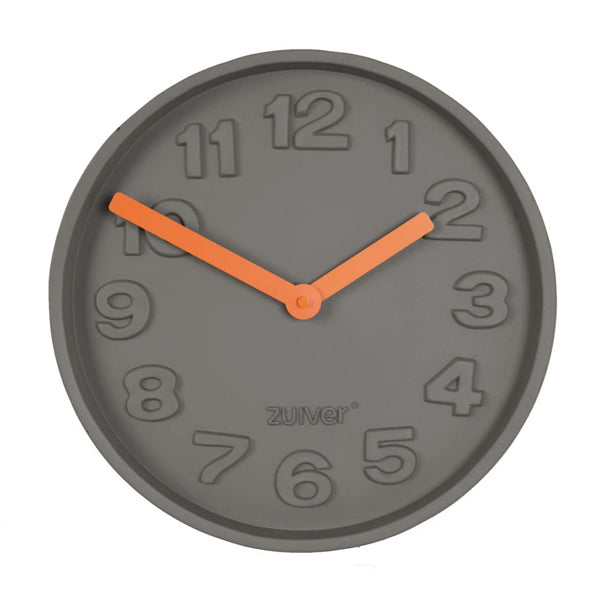 Product photograph of Zuiver Clock Time Concrete Orange from Olivia's