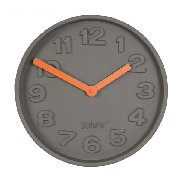 Zuiver Clock Time Concrete Orange