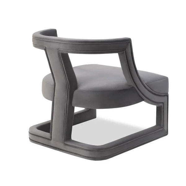 Product photograph of Liang Eimil Jimi Occasional Chair - Night Grey Velvet from Olivia's.