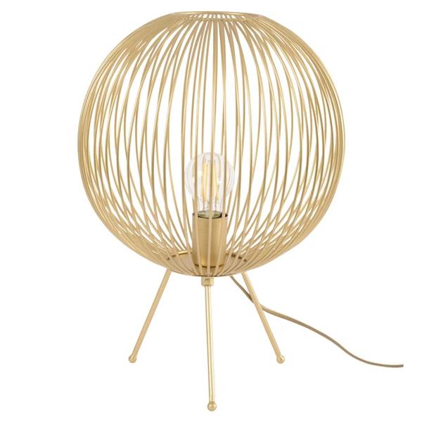 Libra Tova Gold Spherical Tripod Table Lamp E27 40w 1 Outlet