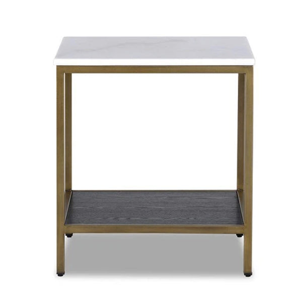 Product photograph of Liang Eimil Max White Marble Side Table from Olivia's