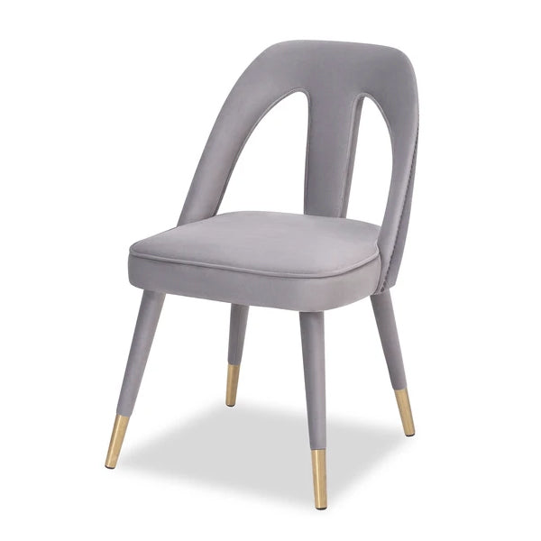 Product photograph of Liang Eimil Pigalle Chair Kaster Light Grey Velvet from Olivia's.