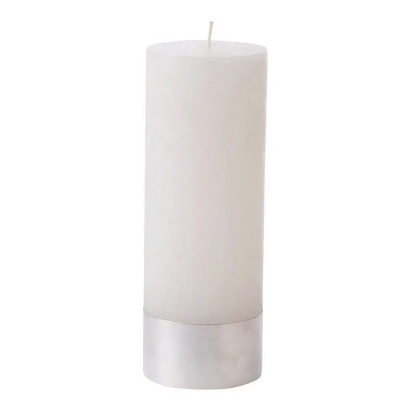 Product photograph of Libra Calm Neutral Collection - Rustica Pillar Candle White from Olivia's