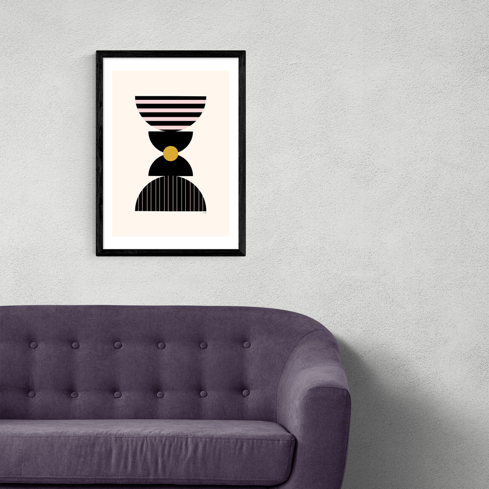Product photograph of Graphic Art Iv By Linda Gobeta - A3 Black Framed Art Print from Olivia's.