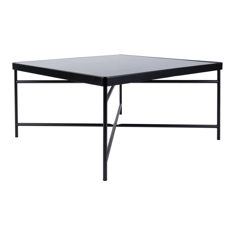 Present Time Smooth Square Coffee Table Black