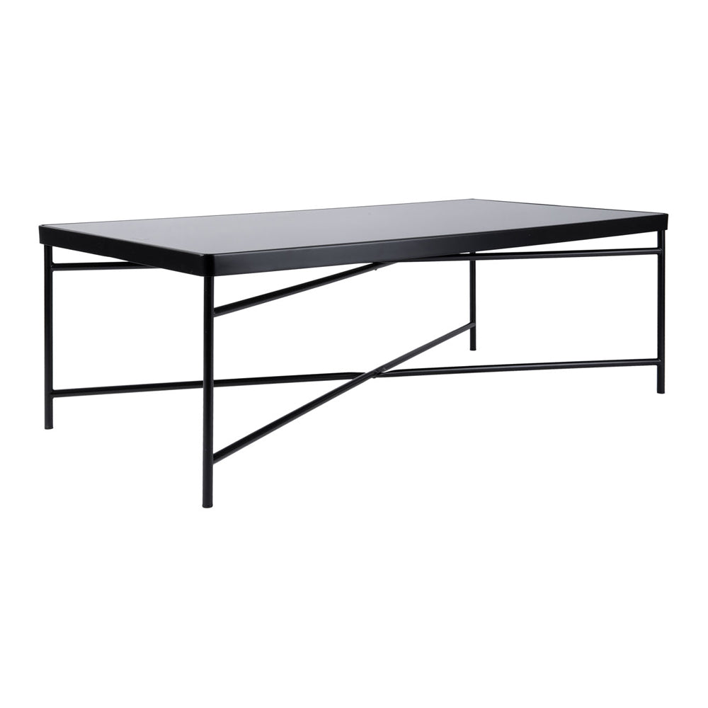 Present Time Smooth Rectangle Coffee Table Black