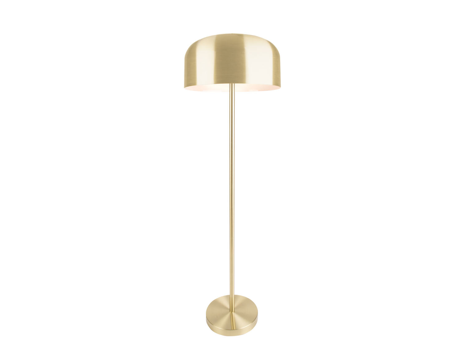 Leitmotiv Capa Metal Floor Lamp In Brushed Gold