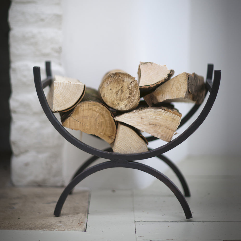 Product photograph of Garden Trading Small Log Holder In Wrought Iron from Olivia's
