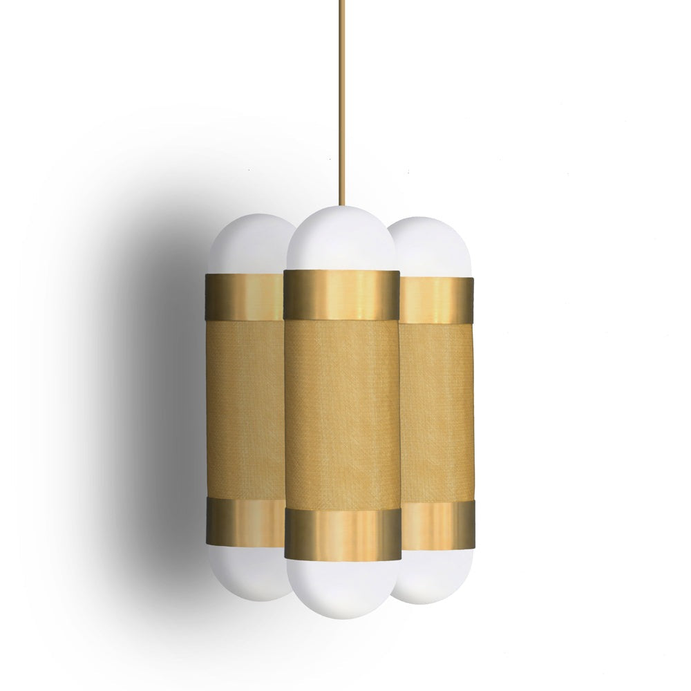 Arcform Lighting Loom Pendant Light Cluster In Brushed Brass