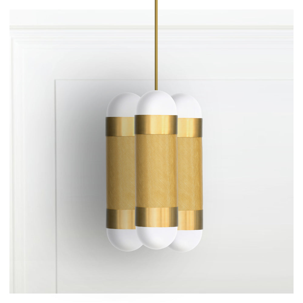 Product photograph of Arcform Lighting - Loom Pendant Light Cluster In Brushed Brass from Olivia's.