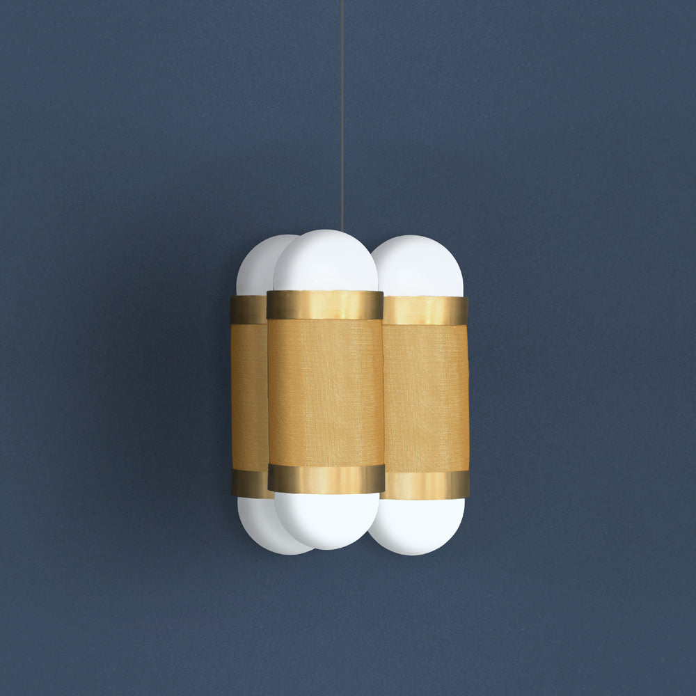 Product photograph of Arcform Lighting - Loom Pendant Light Cluster In Brushed Brass from Olivia's.