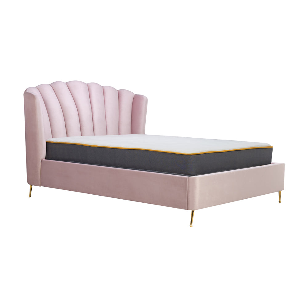 Product photograph of Olivia S Lucy Fabric Ottoman Bed In Pink Double from Olivia's.