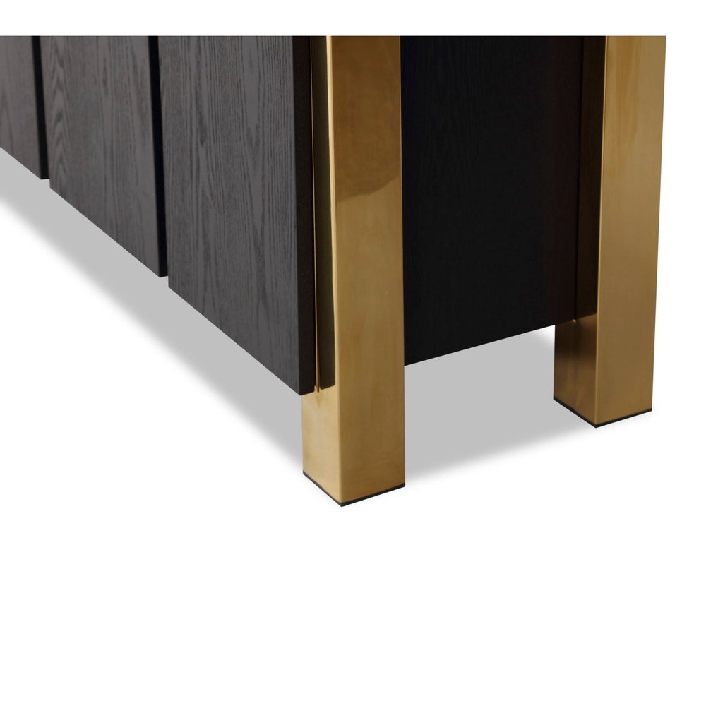 Product photograph of Liang Eimil Enigma Sideboard Brass from Olivia's.