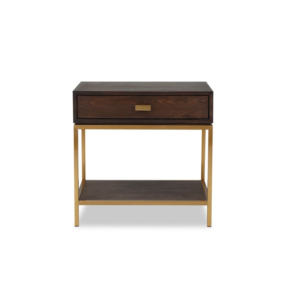 Product photograph of Liang Eimil Levi Bedside Table Dark Brown from Olivia's