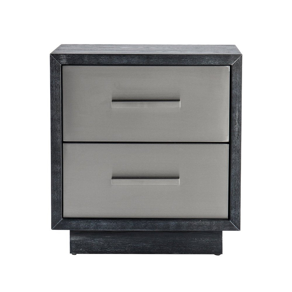 Liang Eimil Camden Bedside Table Brushed Stainless Steel