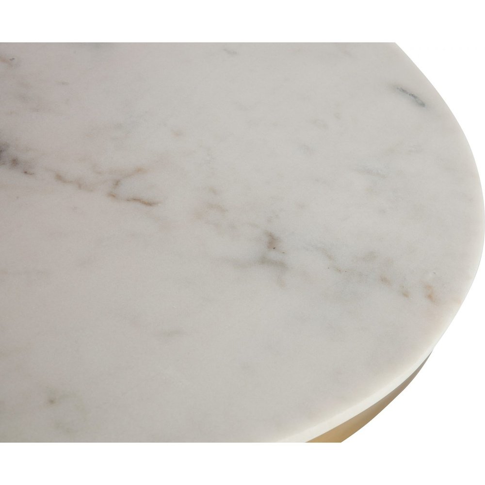 Product photograph of Liang Eimil Camden Round Coffee Table White Marble from Olivia's.
