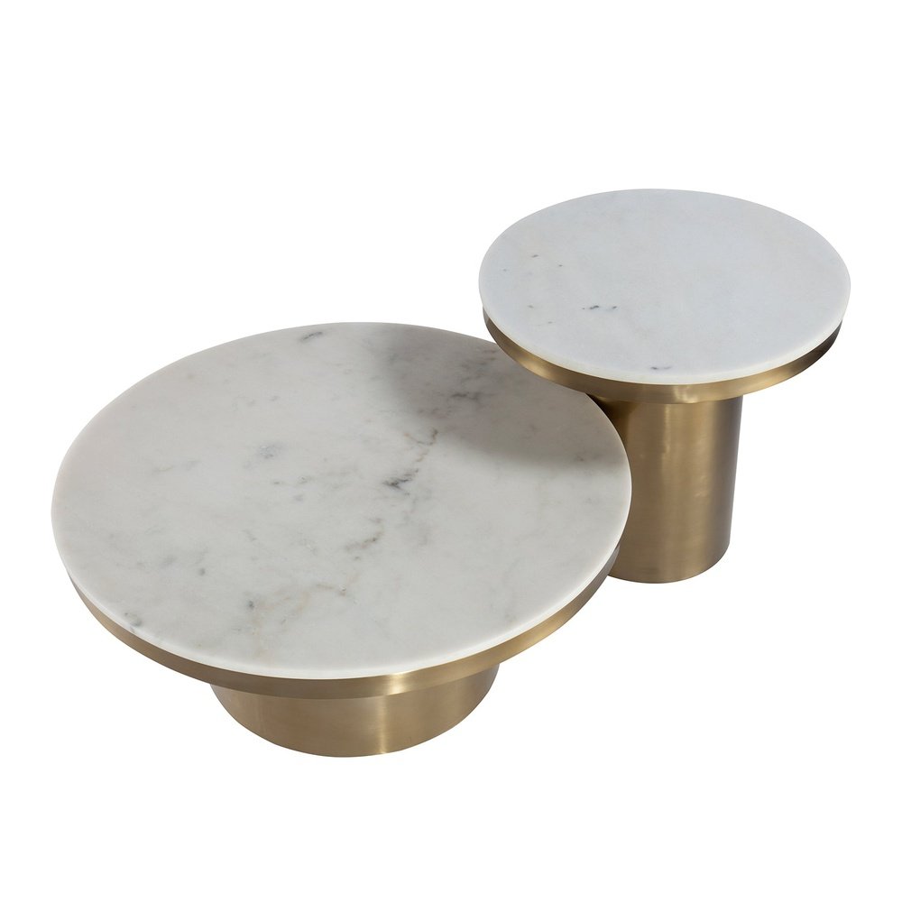 Product photograph of Liang Eimil Camden Round Side Table Brushed Brass from Olivia's.