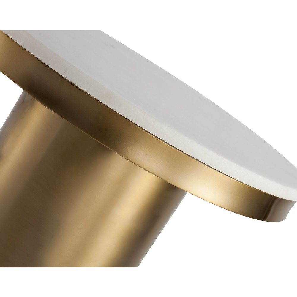 Product photograph of Liang Eimil Camden Round Side Table Brushed Brass from Olivia's.