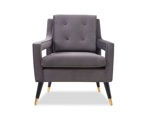 Liang Eimil Edward Occasional Chair Night Grey Velvet