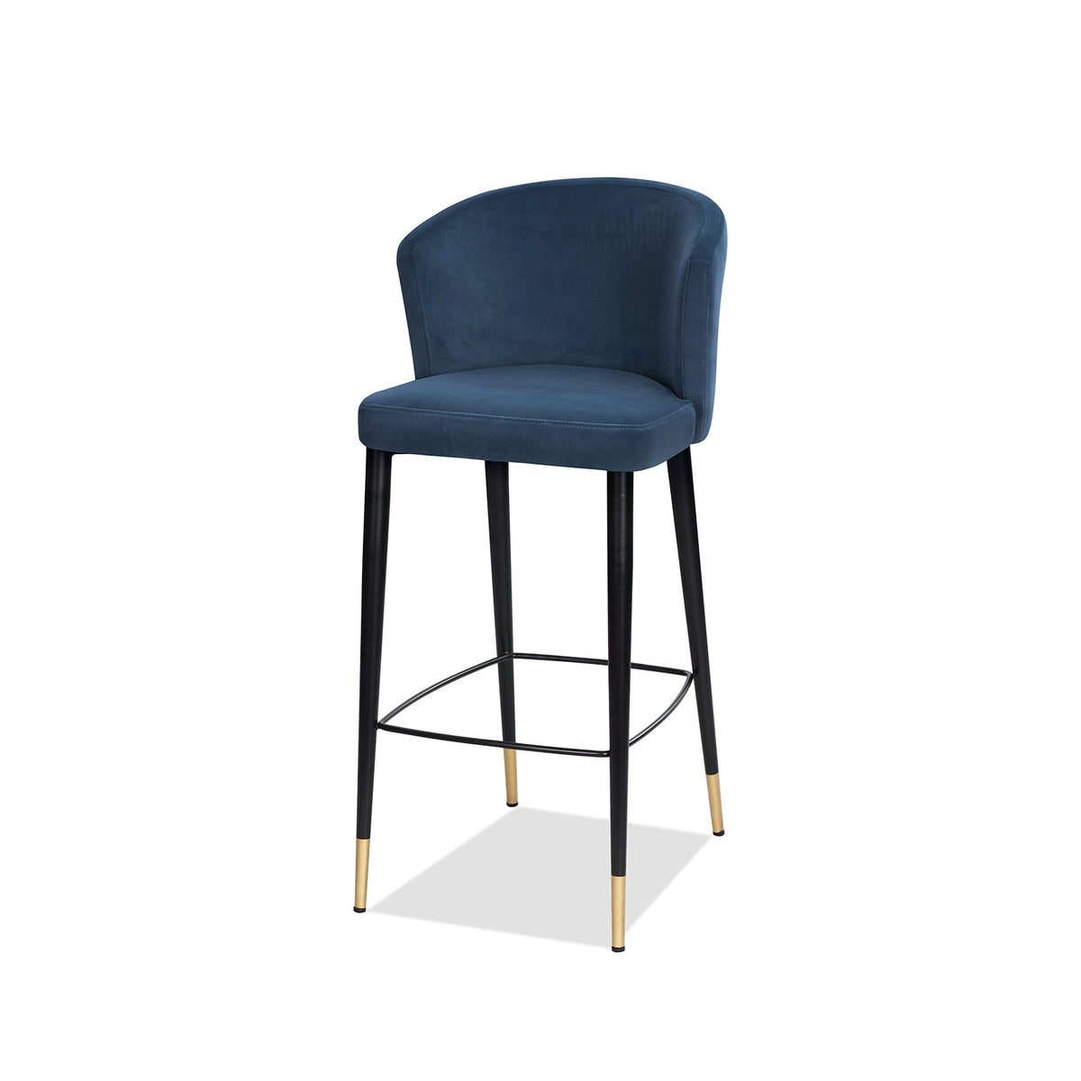 Product photograph of Liang Eimil Elica Stool Gainsborough Cobalt Blue Velvet from Olivia's.