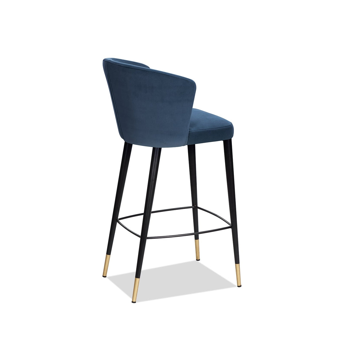 Product photograph of Liang Eimil Elica Stool Gainsborough Cobalt Blue Velvet from Olivia's.