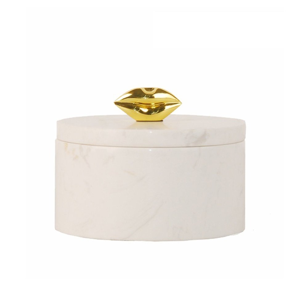 Product photograph of Liang Eimil Marble Storage Jar White from Olivia's