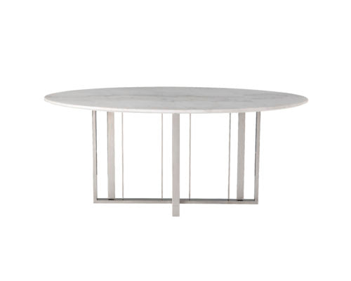Liang Eimil Fenty Dining Table Polished Stainless Steel