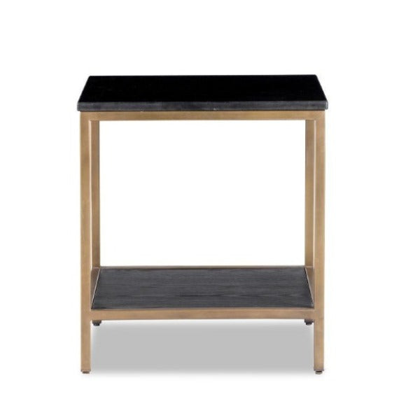 Product photograph of Liang Eimil Max Black Marble Side Table from Olivia's
