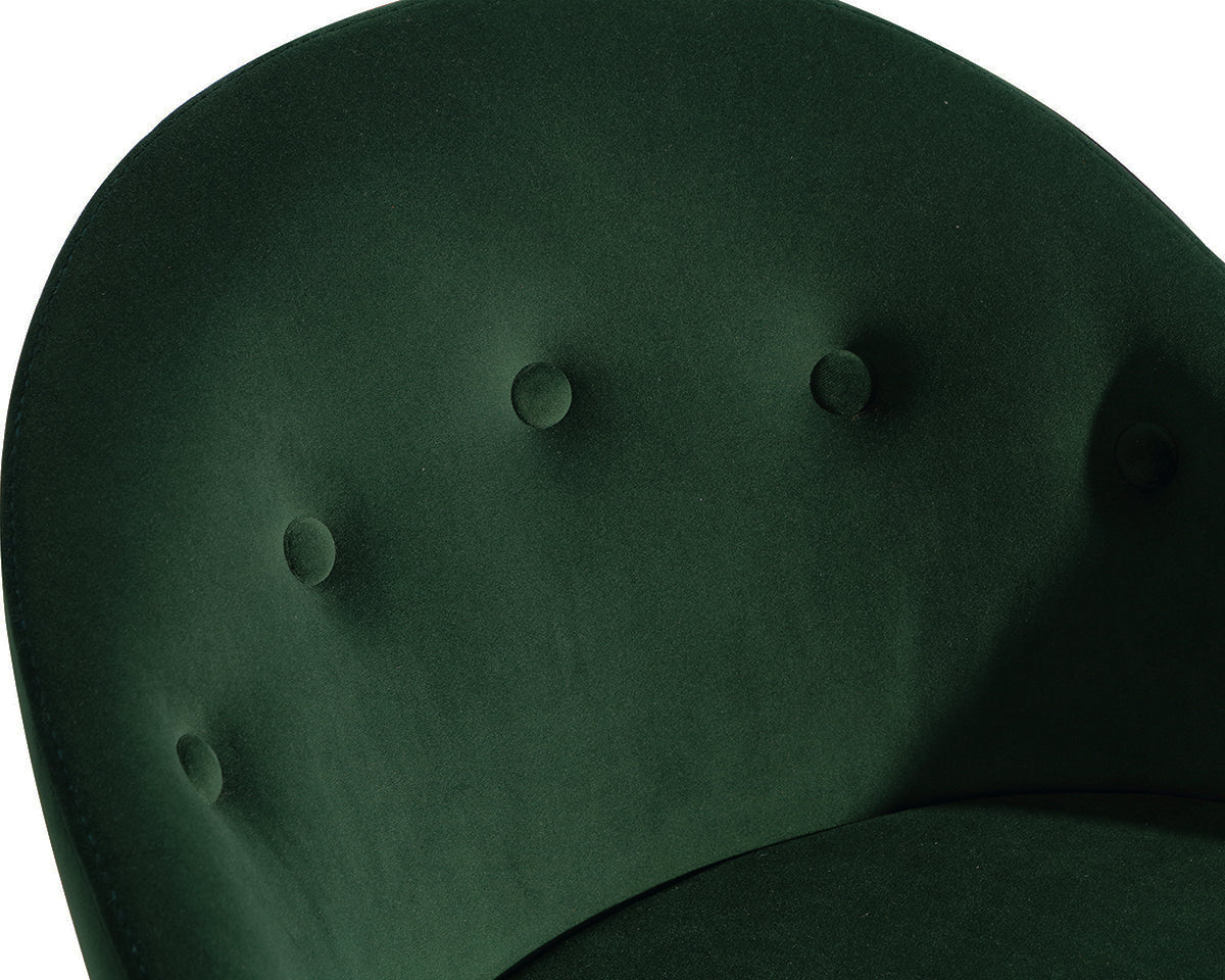 Product photograph of Liang Eimil Arden Stool - Gainsborough Emerald Green Velvet from Olivia's.
