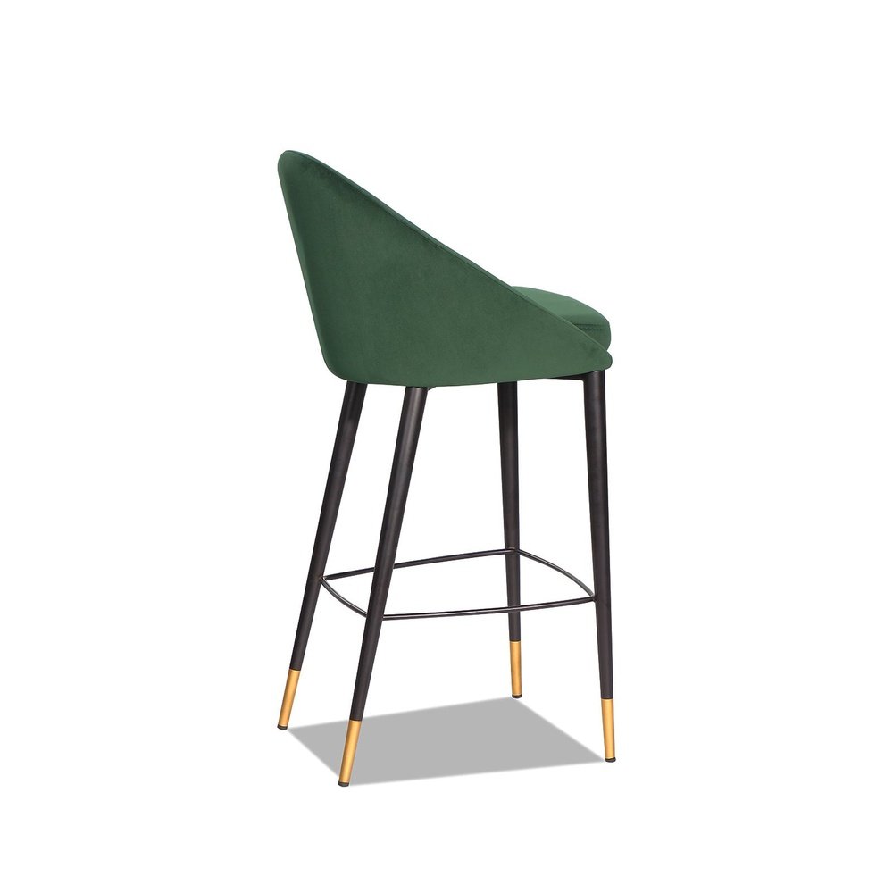 Product photograph of Liang Eimil Arden Stool - Gainsborough Emerald Green Velvet from Olivia's.