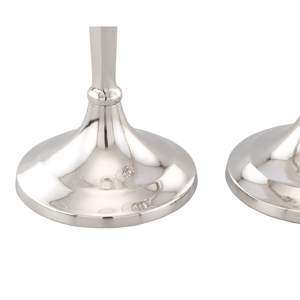 Product photograph of Liang Eimil Baluster Hurricane Candle Holder Nickel Set Of 2 from Olivia's.