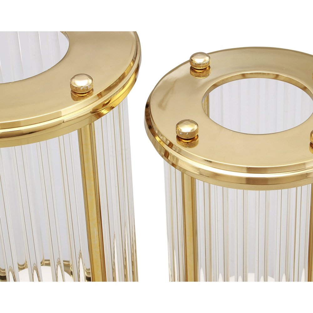 Product photograph of Liang Eimil Bethany Hurricane Candle Holder - Gold Large from Olivia's.