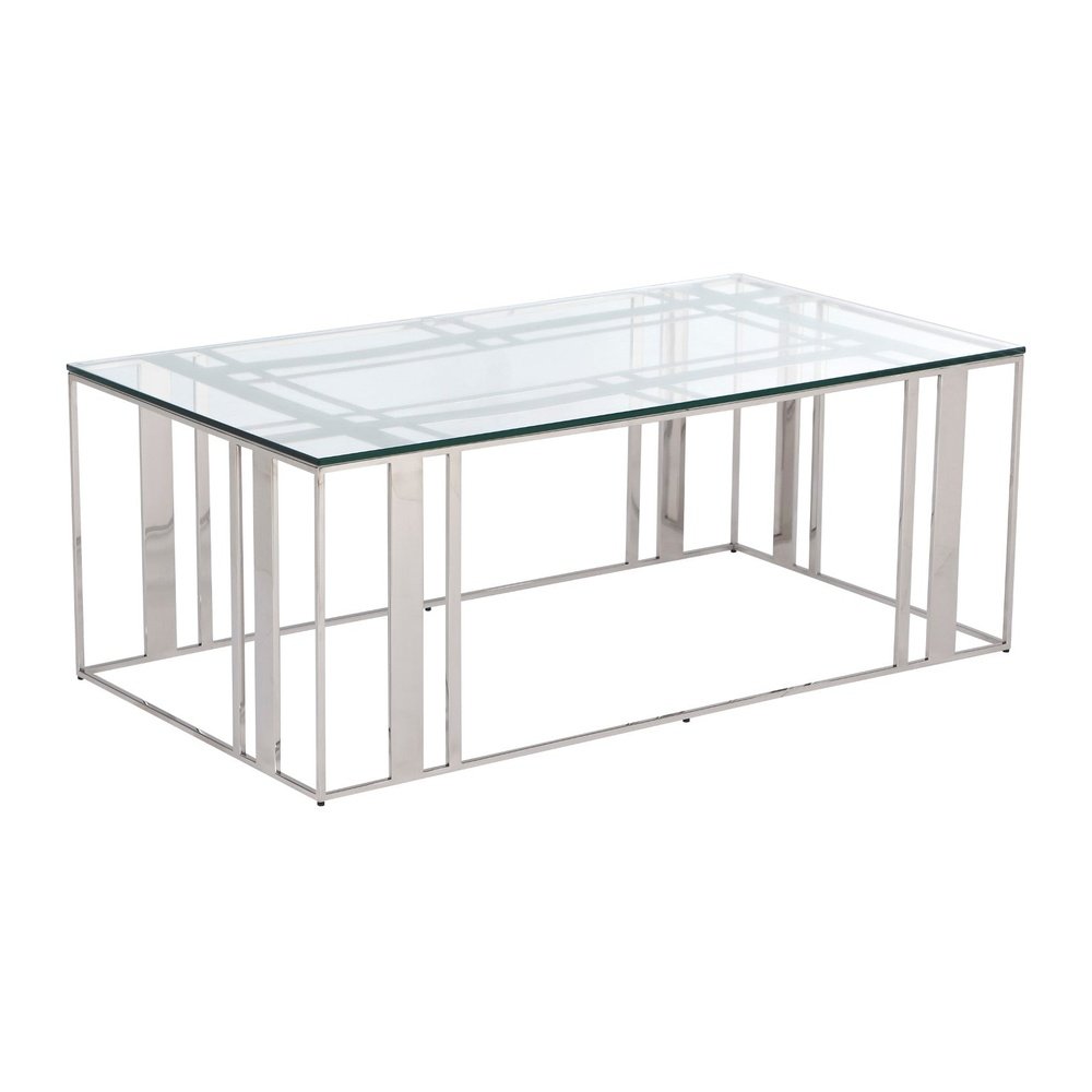 Product photograph of Liang Eimil Lafayette Coffee Table Polished Stainless Steel from Olivia's.