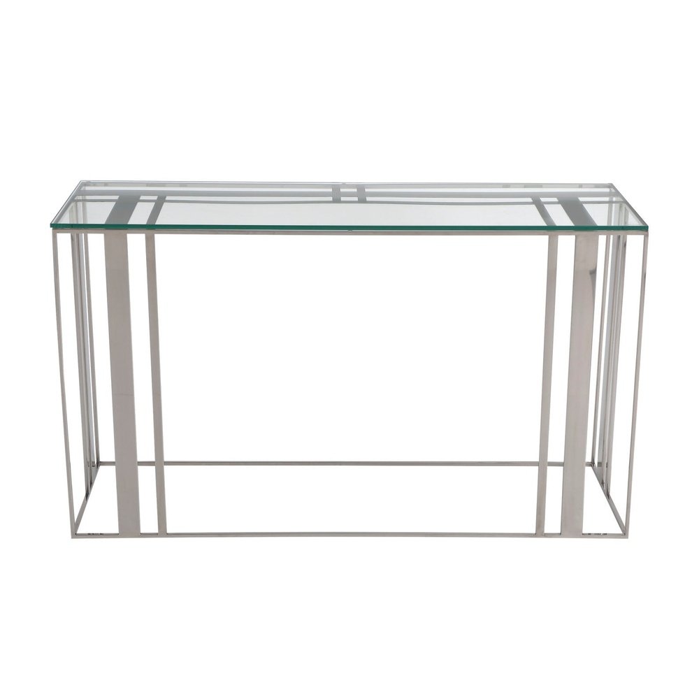 Liang Eimil Lafayette Console Table Polished Stainless Steel