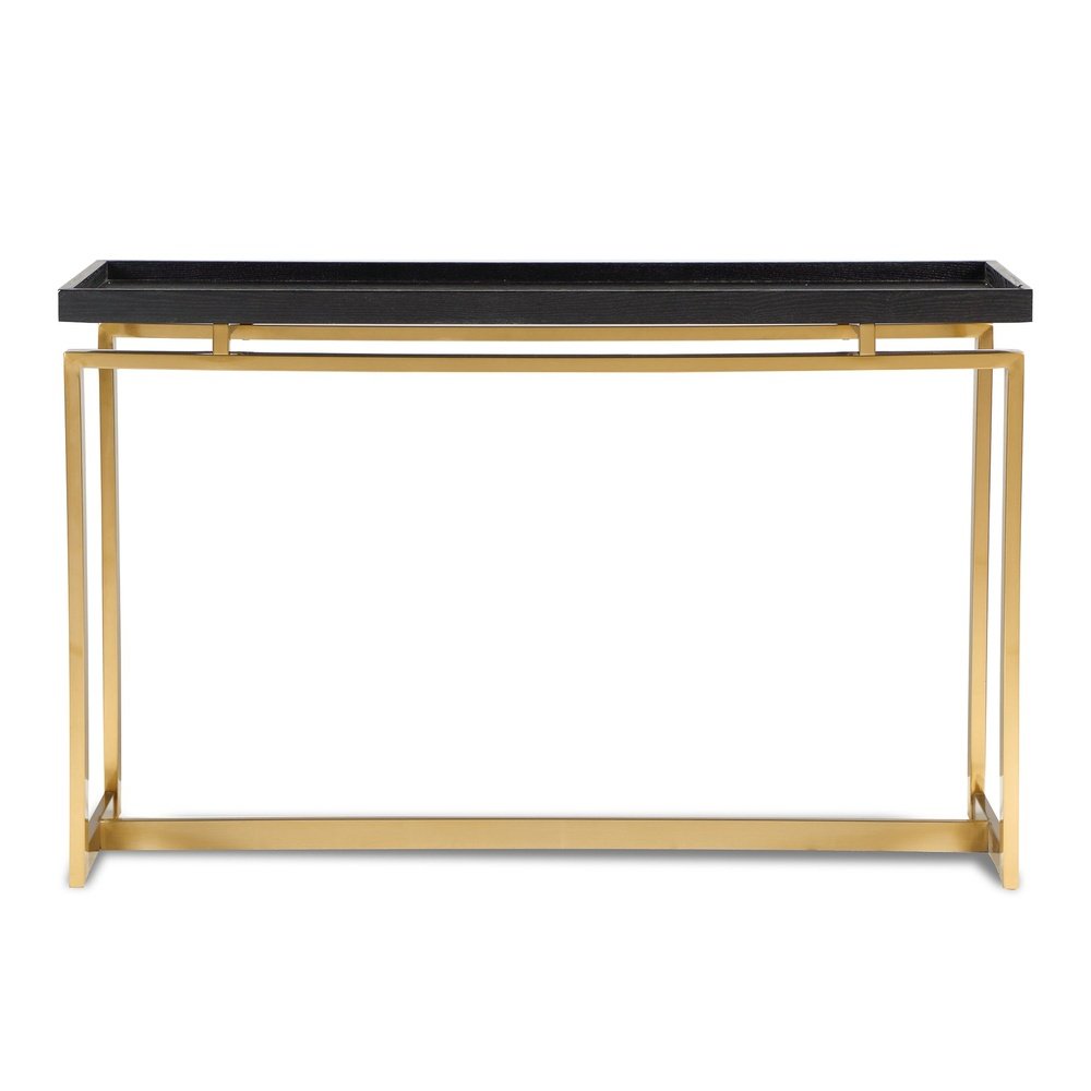 Product photograph of Liang Eimil Malcom Console Table Brushed Brass from Olivia's.