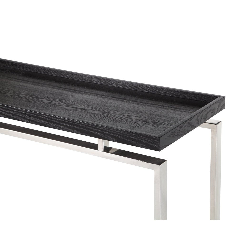 Product photograph of Liang Eimil Malcom Console Table Polished Stainless Steel from Olivia's.
