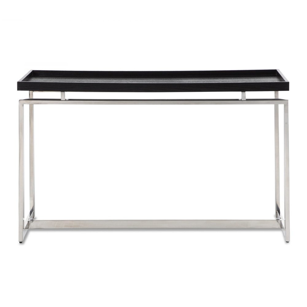 Product photograph of Liang Eimil Malcom Console Table Polished Stainless Steel from Olivia's.