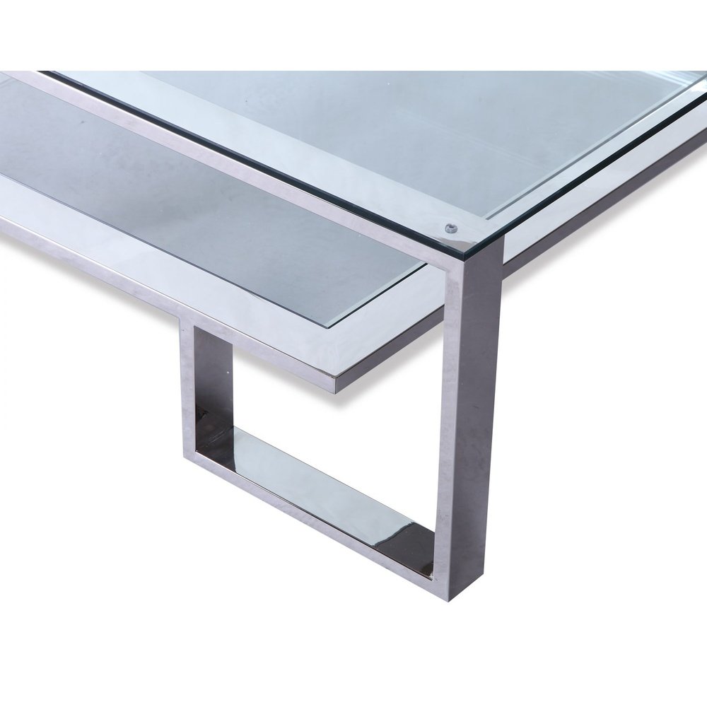 Product photograph of Liang Eimil Mayfair Coffee Table Stainless Steel Frame from Olivia's.