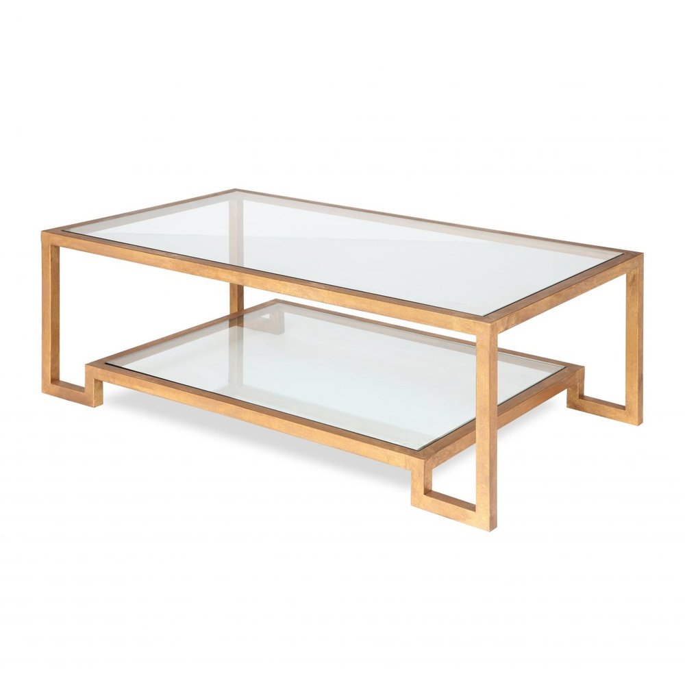 Product photograph of Liang Eimil Ming Coffee Table Antique Gold Coated Steel Frame from Olivia's.