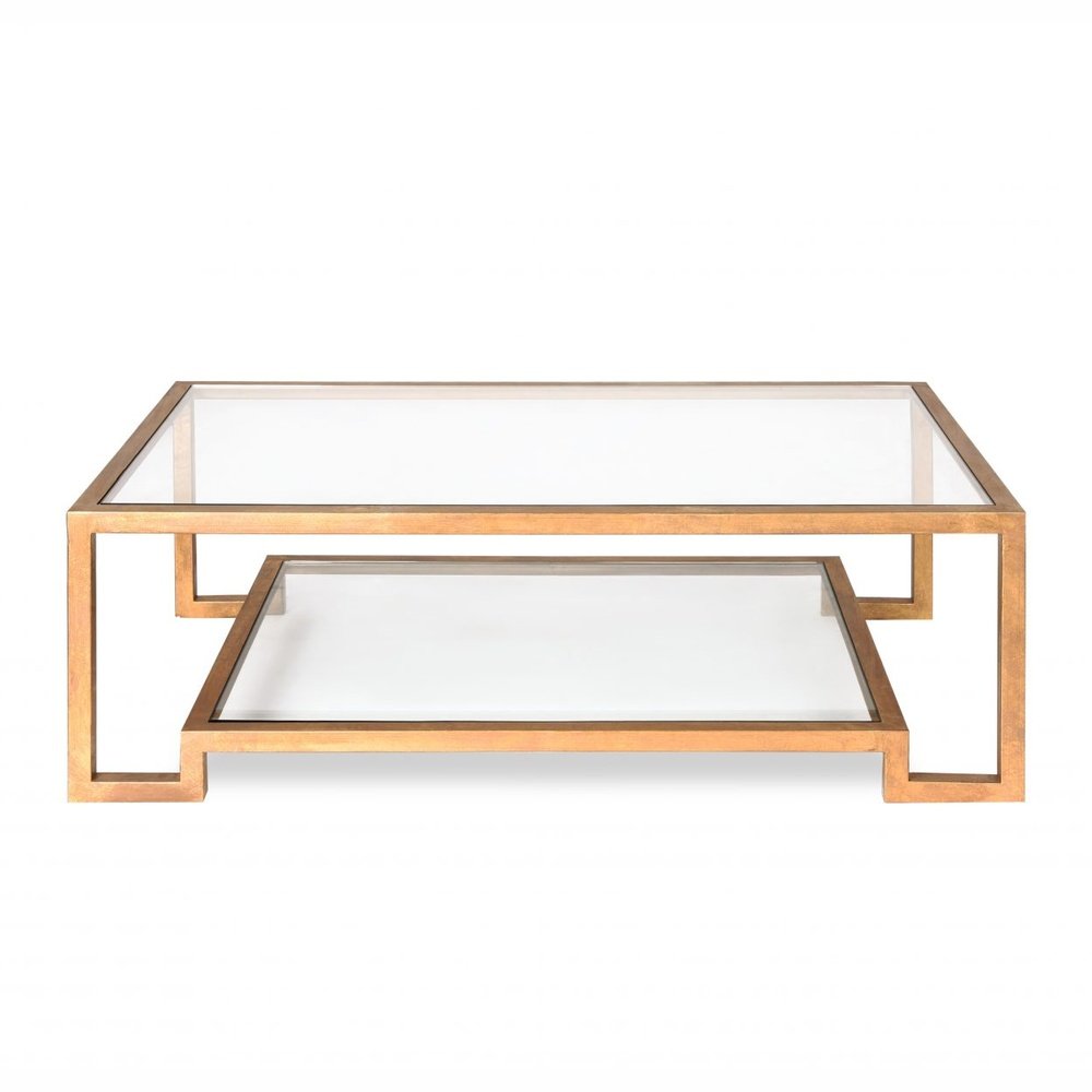Product photograph of Liang Eimil Ming Coffee Table Antique Gold Coated Steel Frame from Olivia's