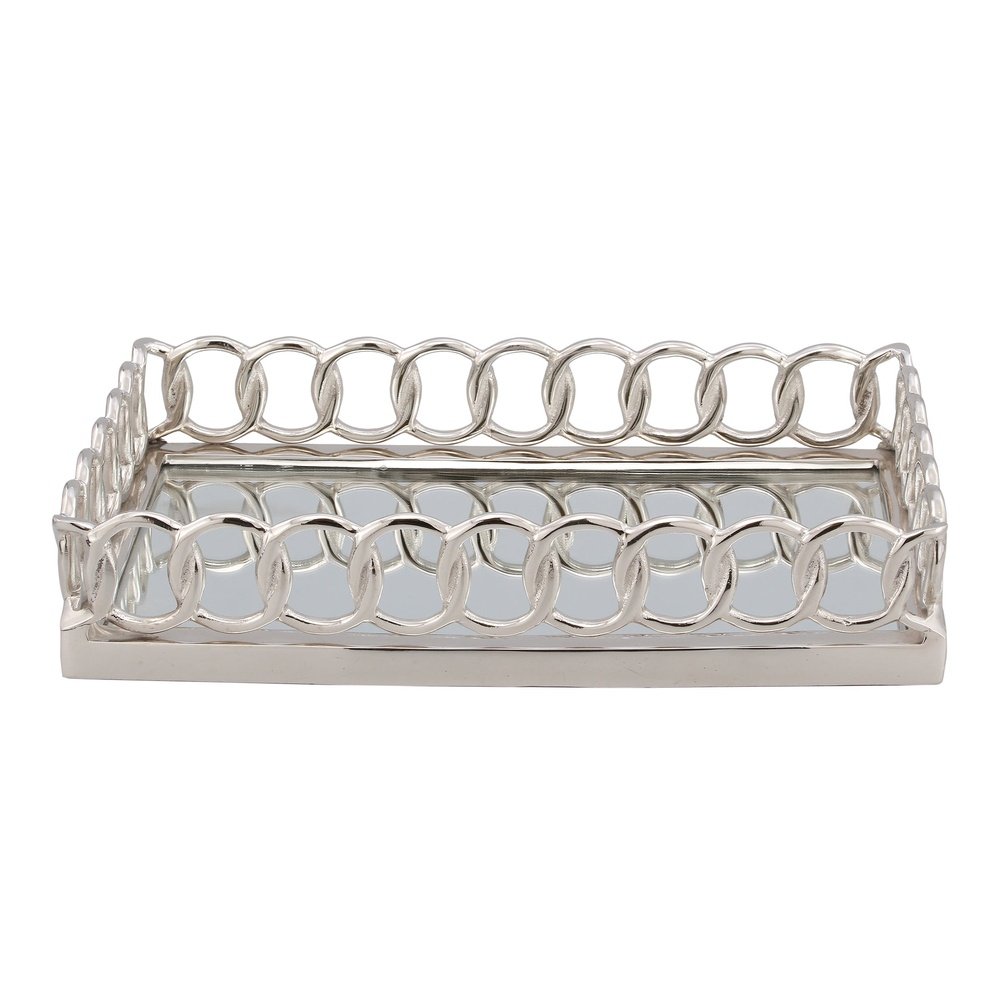 Product photograph of Liang Eimil Mirror Tray Nickel Gold from Olivia's.