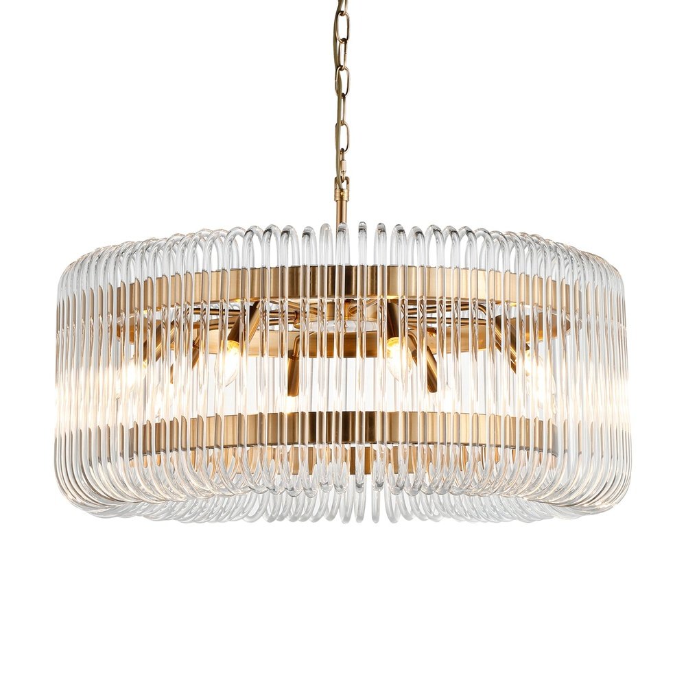 Product photograph of Liang Eimil Mist Pendant Lamp Brushed Brass from Olivia's