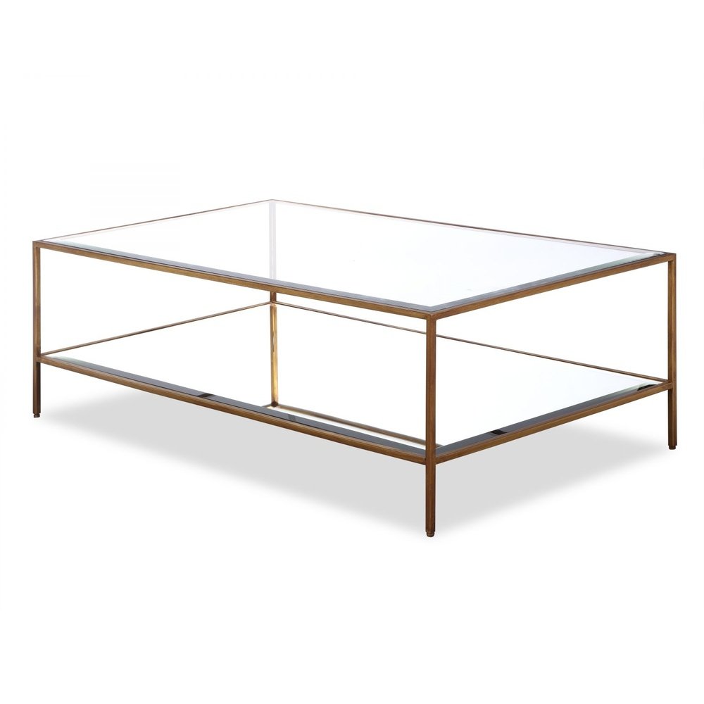 Liang Eimil Oliver Coffee Table Antique Gold Coated Steel Frame