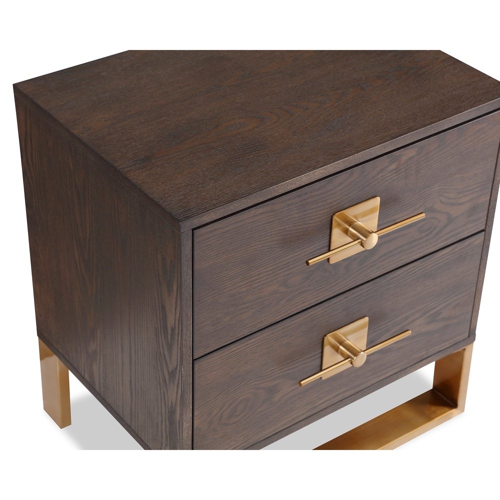 Product photograph of Liang Eimil Ophir Bedside Table 2 Drawers from Olivia's.