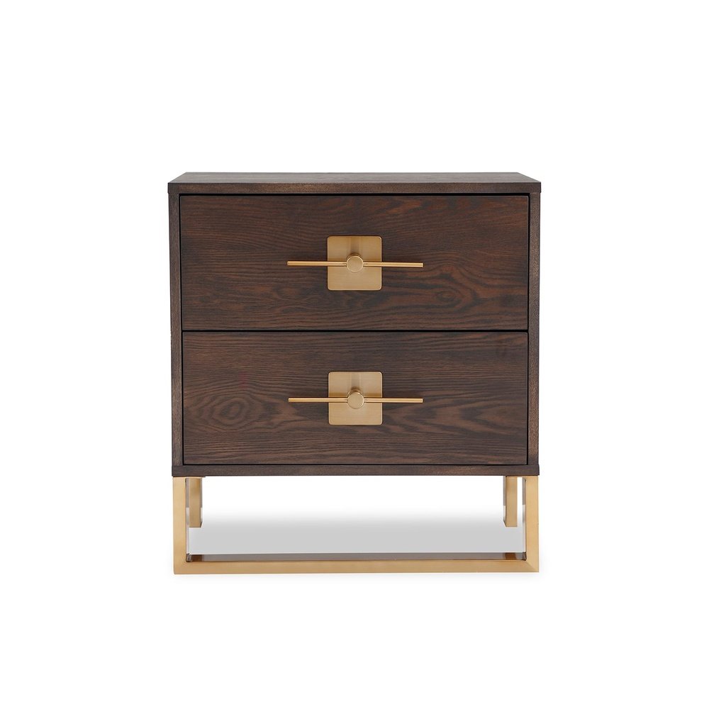 Product photograph of Liang Eimil Ophir Bedside Table 2 Drawers from Olivia's.